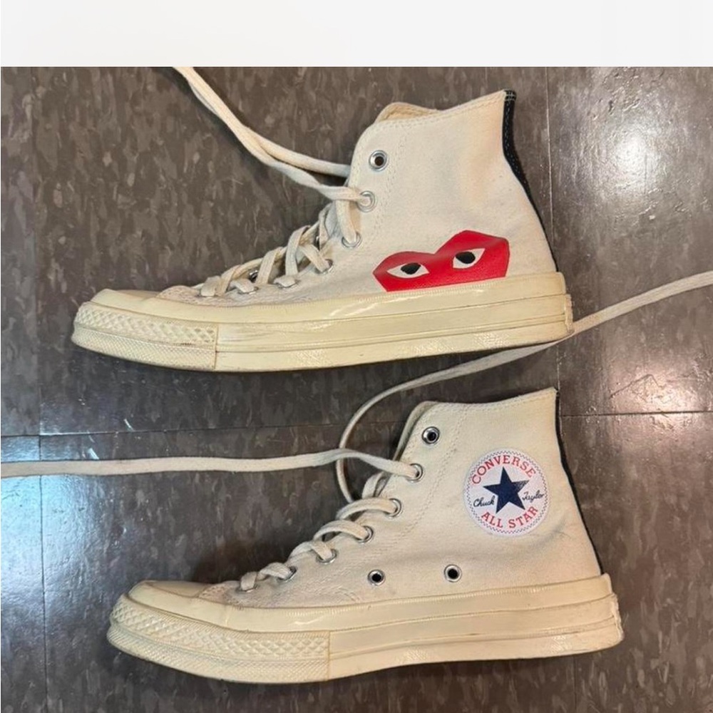 Comme des Garcons Cream and Red Sneakers - Picture 5 of 7